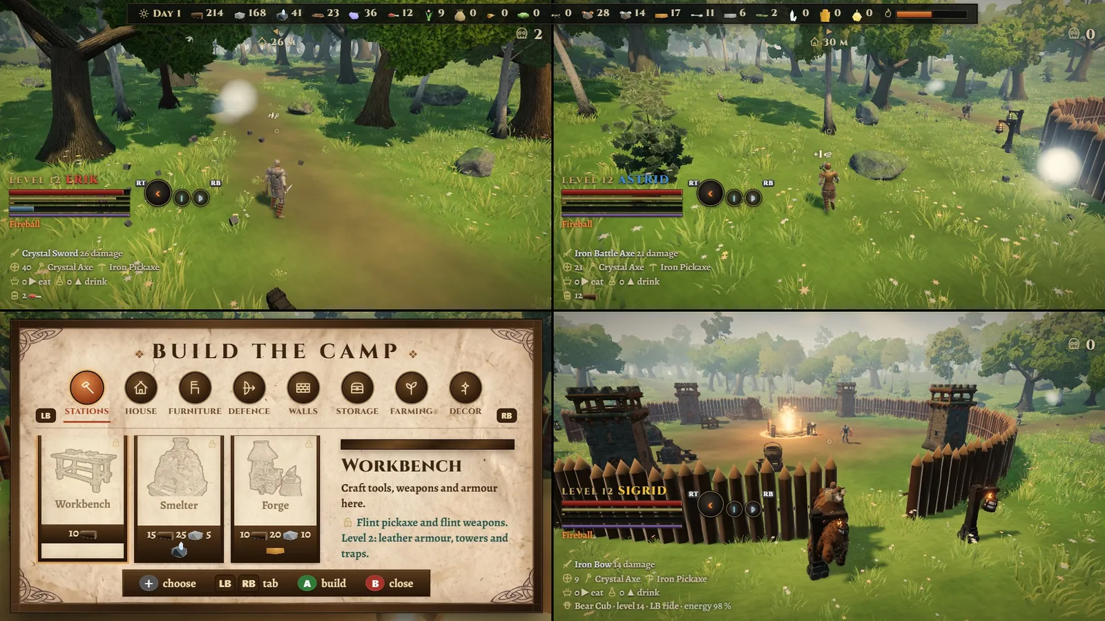 Four-player split screen